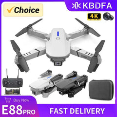  Showlu Fashion Store KDBFA 2023 New E88 Pro WIFI FPV Drone Wide Angle HD 4K 1080P Camera Height Hold RC Foldable Quadcopter Dron Helicopter Toys Gift