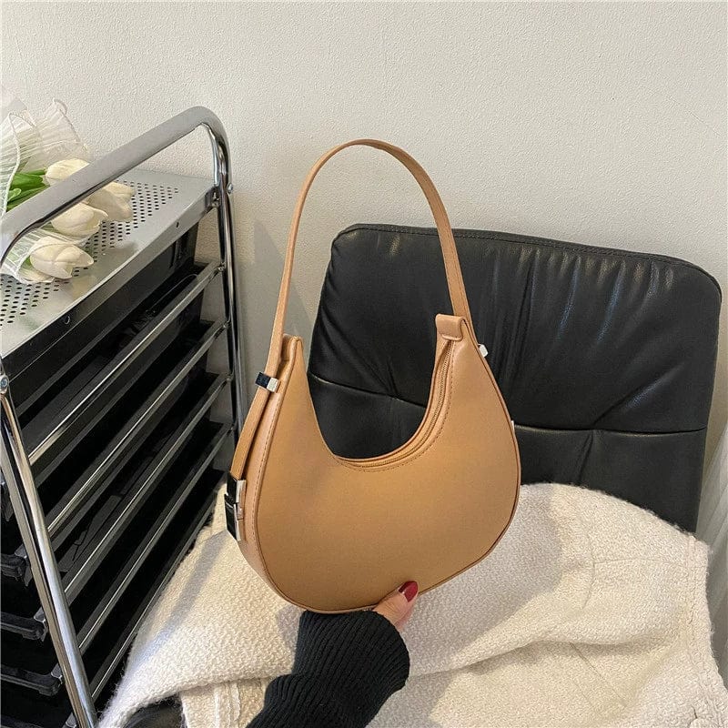 SHOWLU FASHION STORE Khaki Retro Ins Online Influencer Fashion Popular Shoulder Underarm Bag