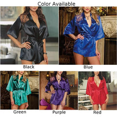 SHOWLU FASHION STORE Kimono Robe Bathrobe Women Bridesmaid Robes Autumn Sexy Solid Satin Nightgown Robes Female Home Dressing Gowns Pajamas Plus Size