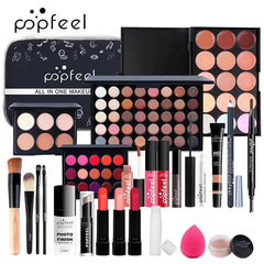  Showlu Fashion Store KIT003 POPFEEL All In One Makeup Kit  for Women Full Kit Set, All in One Makeup Sets Include Eyebrow Eyeliner Eyeshadow