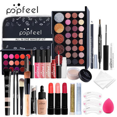  Showlu Fashion Store KIT004 POPFEEL All In One Makeup Kit  for Women Full Kit Set, All in One Makeup Sets Include Eyebrow Eyeliner Eyeshadow