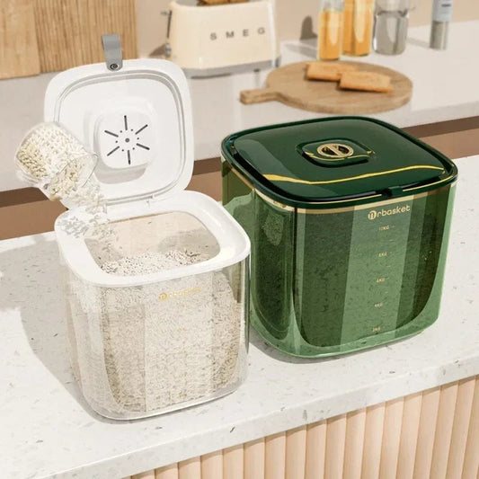  Showlu Fashion Store Kitchen Food Storage Containers Rice Bucket Insect and Moisture-proof Sealing Food Grade Flour Cereal Dog Food Storage Tank