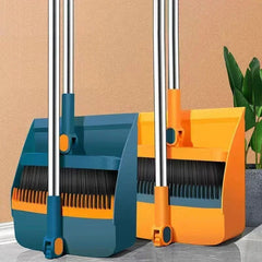 SHOWLU FASHION STORE Kitchen office new folding broom dustpan set household cleaning tools non-stick hair dry wet dual-use broom folding set