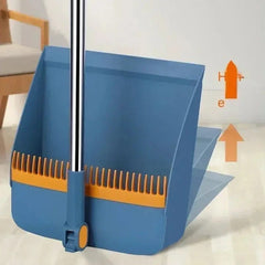 SHOWLU FASHION STORE Kitchen office new folding broom dustpan set household cleaning tools non-stick hair dry wet dual-use broom folding set