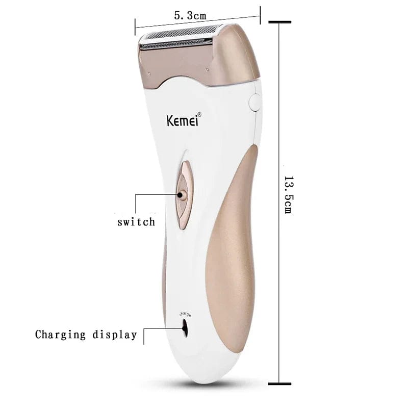 SHOWLU FASHION STORE KM-3518 / EU Plug Kemei KM-3518 Electric shaver epilator for women Lady Shaver Hair Remover trimmer lady kemei hair removal