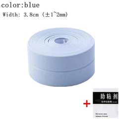  Showlu Fashion Store L-blue / 100CM For Bathroom Kitchen Accessories Shower Bath Sealing Strip Tape Caulk Strip Self Adhesive Waterproof Wall Sticker Sink Edge Tape