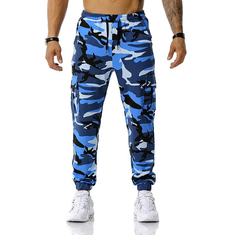  Showlu Fashion Store L / Blue Trendy European and American Leisure Distinctive Army Green Camouflage Printing Outdoor