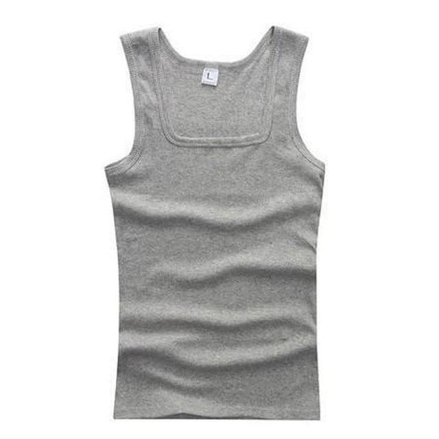  Showlu Fashion Store L / gray Itness Muscle Sleeveless Singlet Top Vest Tank MAN'S Clothes