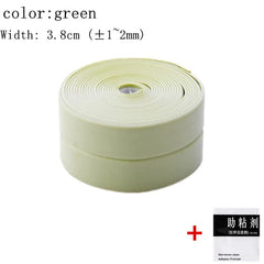  Showlu Fashion Store L-green / 100CM For Bathroom Kitchen Accessories Shower Bath Sealing Strip Tape Caulk Strip Self Adhesive Waterproof Wall Sticker Sink Edge Tape