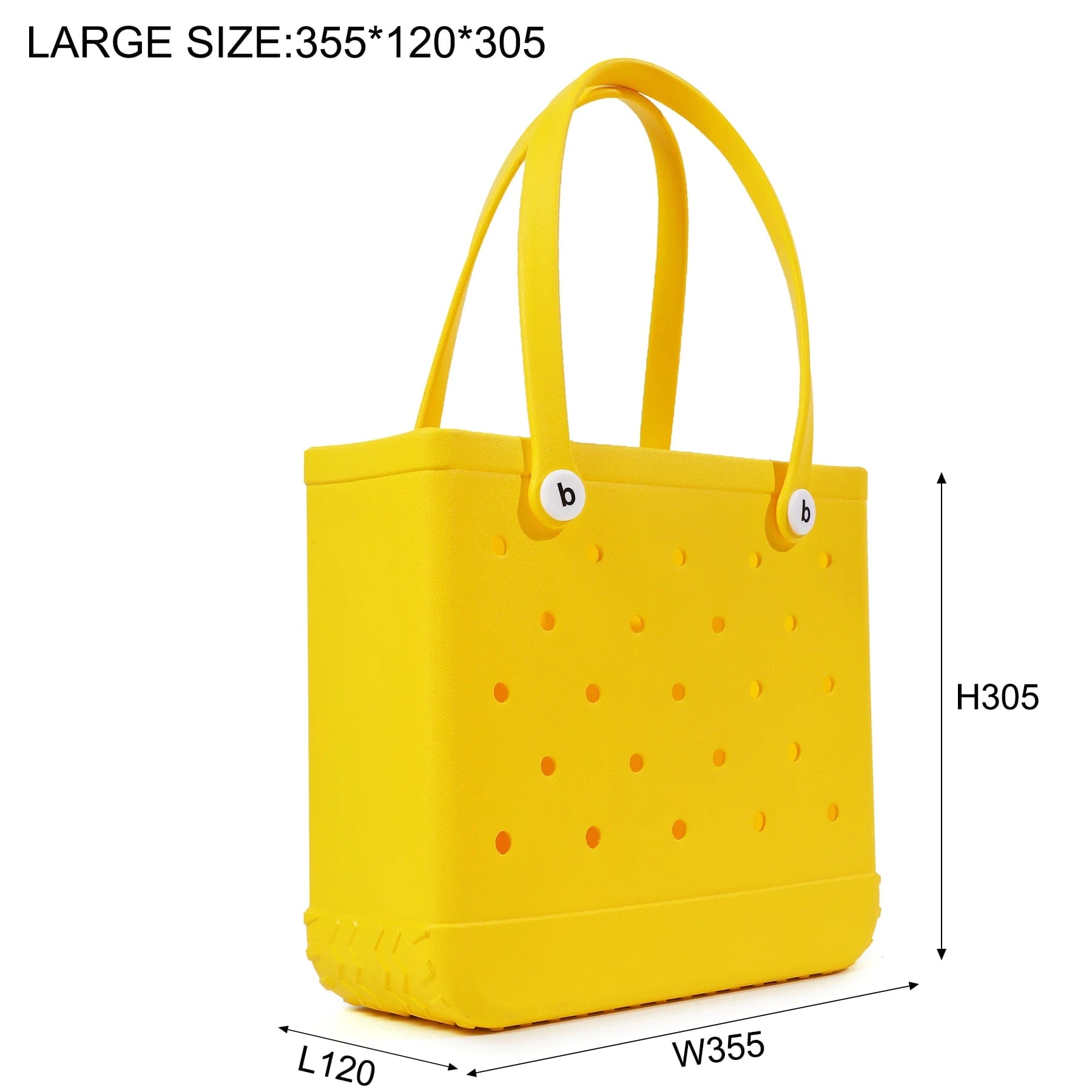  Showlu Fashion Store Large Boggs Beach Bag Summer EVA Beach Basket Women Picnic Tote Bag Holes Waterproof Handbag Pouch Shopping Shoulder Bag