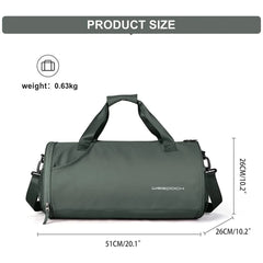  Showlu Fashion Store Large dark green Gym Bag for Women Men Large Waterproof Sports Bag Weekender Bag Small Duffle Bags Travel Bag with Wet Pocket & Shoe Compartment