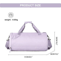  Showlu Fashion Store Large purple Gym Bag for Women Men Large Waterproof Sports Bag Weekender Bag Small Duffle Bags Travel Bag with Wet Pocket & Shoe Compartment