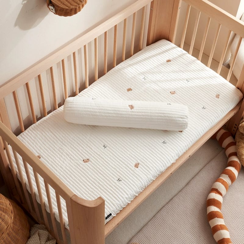 SHOWLU FASHION STORE Leaf Bear / 60cm * 12cm Yesibei Crib Bed Circumference Anti-Collision Soft Bag Baby Side Sleeping Comfort Cylindrical Pillow Kids Bench Bed Backup Fence