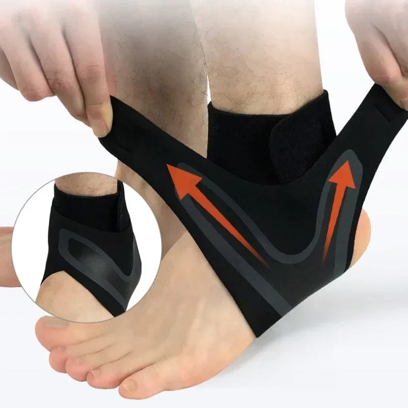  Showlu Fashion Store Left black1 / S High Elastic Sports ankle brace Protect Sports Ankle Safety sportive Running Basketball Ankle joint fixation tobillera deportiva