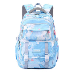 SHOWLU FASHION STORE light blue 3 PCS Camouflage Design Kids Backpacks for Girls School Bag with Lunch Box purse Cute Bookbag Kids Backpack waterproof schoolbag