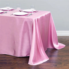  Showlu Fashion Store Light pink / 228x335cm-90x132inch Rectangular Table Cloth Satin Cloth Square Table Cloth suitable for buffet table party holiday dinner wedding banquet decoration