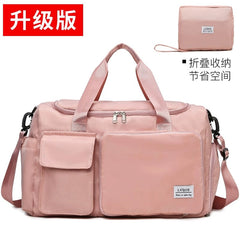 SHOWLU FASHION STORE Light pink / Big Foldable Fashion One-Shoulder Business Trip Pending Travel Bag