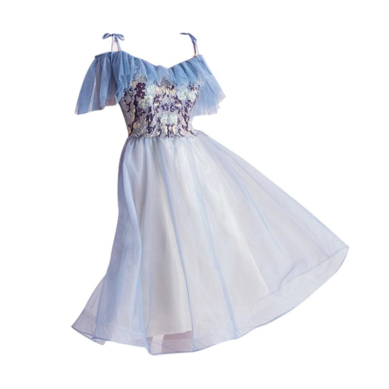  Showlu Fashion Store Limited Time Special Offer Blue Birthday Party Dress Performance