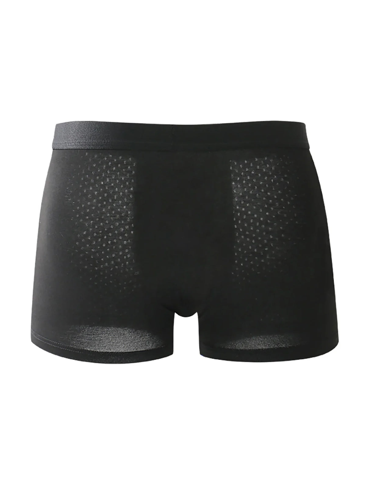 Showlu Men's Ice Silk Mesh Boxer Shorts in breathable fabric, part of an 8-pack set, featuring lightweight, comfortable lingerie design.