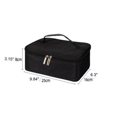  Showlu Fashion Store Lunch Bag for Women Men, Small Thermal Lunch Box, Insulated Lunch Bag, Portable Cooler Bag Snack Bag for Work Picnic BLAK