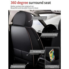  Showlu Fashion Store Luxury Car Seat Cover PU Leather Automobiles Seat Cushion Protector Chair Four Seasons Vehicle Interior Car Accessories