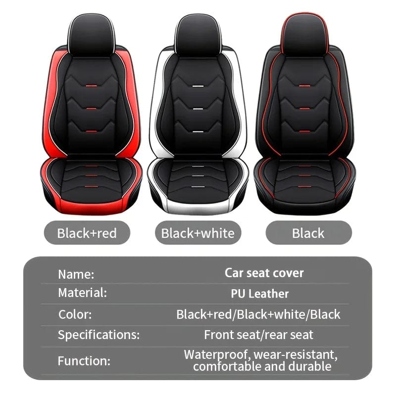  Showlu Fashion Store Luxury Car Seat Cover PU Leather Automobiles Seat Cushion Protector Chair Four Seasons Vehicle Interior Car Accessories