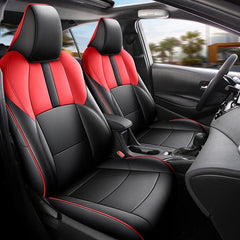  Showlu Fashion Store Luxury Full Set Car Seat Cover For Select Toyota Corolla Gasoline/Hybrid 2020-2024 Faux Leather Custom  Seat Cushion Auto Parts