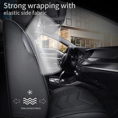  Showlu Fashion Store Luxury Leather Car Seat Cover Set For Most Auto Chair Protector Pad Comfort Car Seat Cushion Universal Automotive Accessories