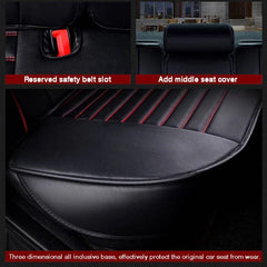  Showlu Fashion Store Luxury Quality Leather Car Seat Cover Comfortable  Four Seasons Universal Front/ Rear/ Full Set Cover Cushion Car Seat Protector