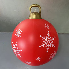 Showlu Fashion Store M / 60cm 60cm Outdoor Christmas Inflatable Decorated Ball PVC Giant Big Large Balls Xmas Tree Decorations Toy Ball Without Light Ornament