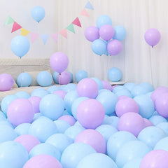  Showlu Fashion Store Maca purple 15 + Maca blue 15(Including gifts) Six One Dark Blue and Light Blue Blue White Macaron Blue Balloon Birthday Graduation Kindergarten Scene Layout Decoration