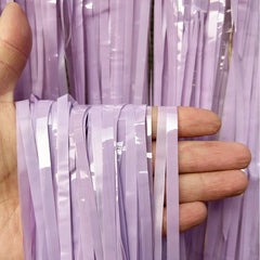 Showlu Fashion Store Macaron purple / 2M drop 1M width Advanced Birthday Party Decorations Backdrop Wall Foil Tassel Fringe Curtain Kids Adult Photo Booth Baby Shower Party Supplies