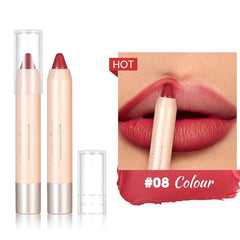  Showlu Fashion Store Matte Nude Brown Lipliner Pen Waterproof Lasting Non-stick Cup Plumping Natural Contouring Lipstick Pencil Lips Makeup Cosmetics