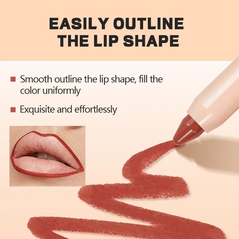  Showlu Fashion Store Matte Nude Brown Lipliner Pen Waterproof Lasting Non-stick Cup Plumping Natural Contouring Lipstick Pencil Lips Makeup Cosmetics