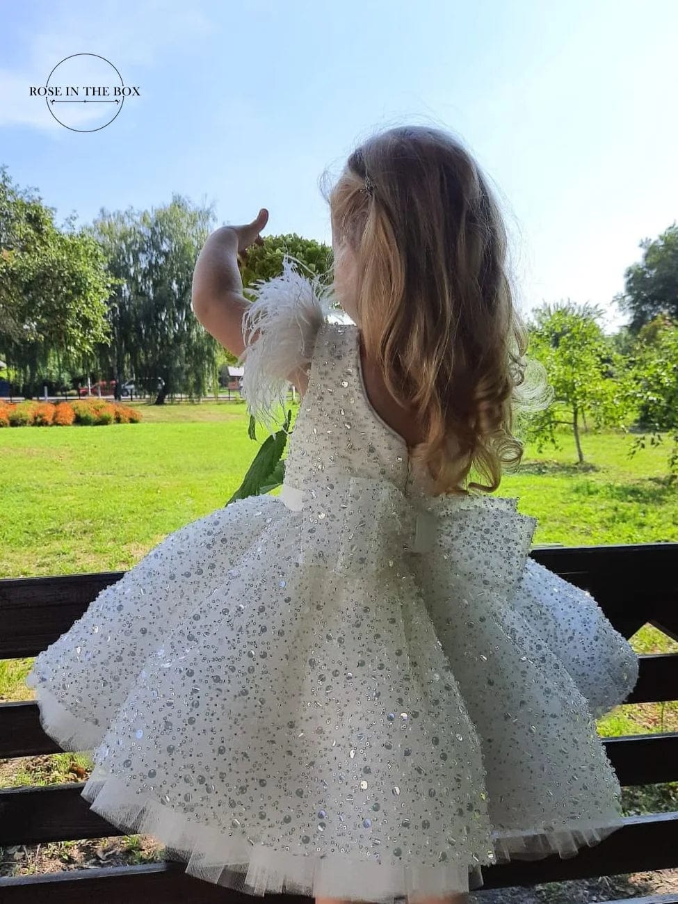  Showlu Fashion Store MC2140 White / Child-3 Cute Ball Gown Bow Back Flower Girl Dresses For Weddings Appliques Long Sleeves Princess Tulle Girl's Ceremonial Dress Vestido