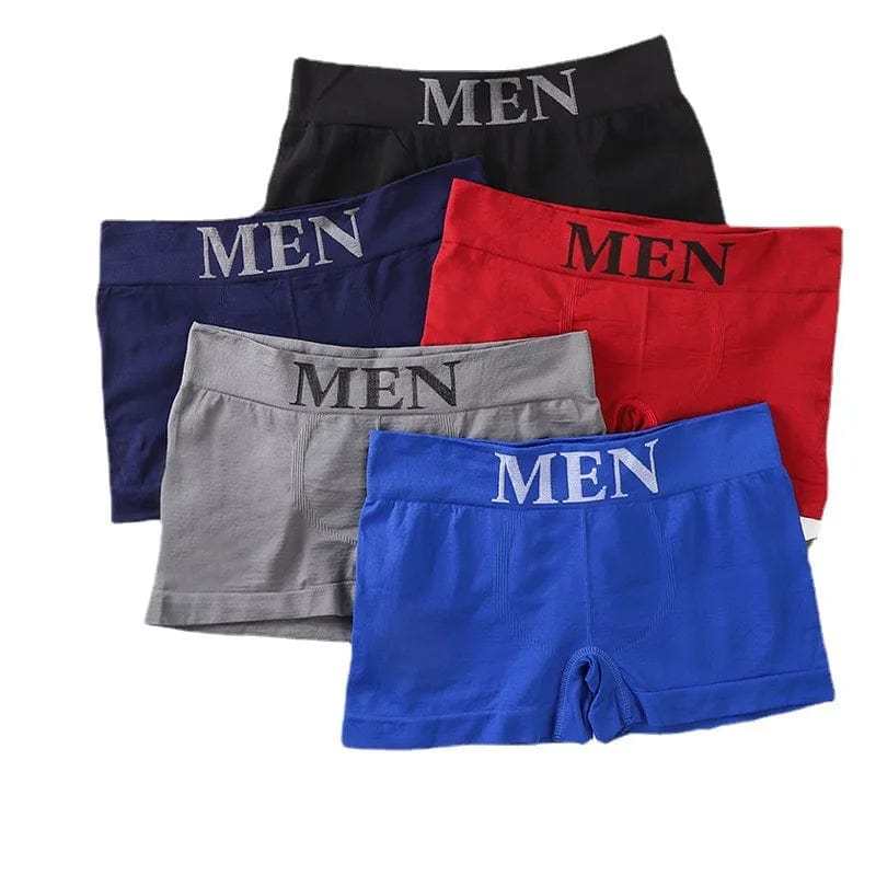 Showlu Fashion Store Men Boxer / One size / 5Pcs 5PCS Wholesale One Size Men's Underwear Men's Mid Rise Plus Size Sports Seamless Comfortable Breathable Teen Boxer Briefs