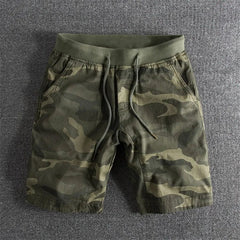 SHOWLU FASHION STORE Men Camouflage Shorts Casual Elastic Waist Comfort Loose Jogging Pants Cotton Cargo Gym Running Shorts Beach Pants