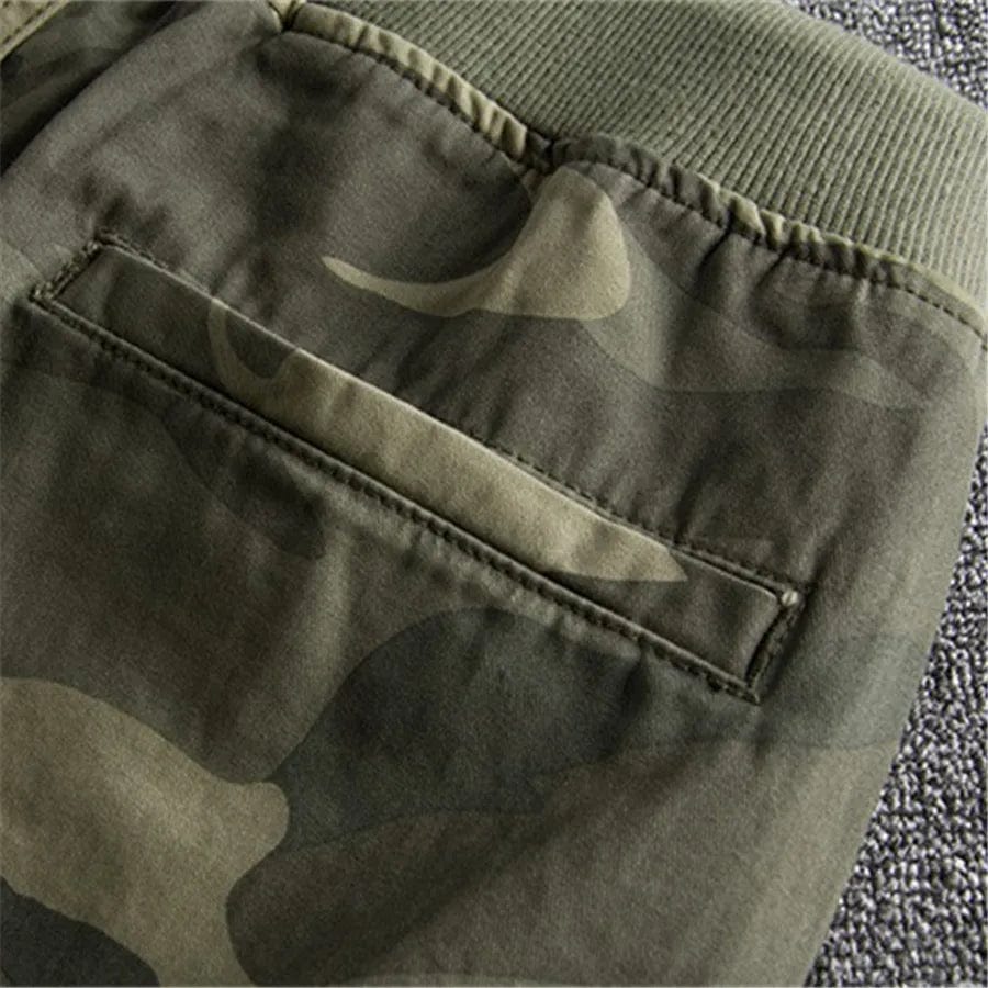 SHOWLU FASHION STORE Men Camouflage Shorts Casual Elastic Waist Comfort Loose Jogging Pants Cotton Cargo Gym Running Shorts Beach Pants