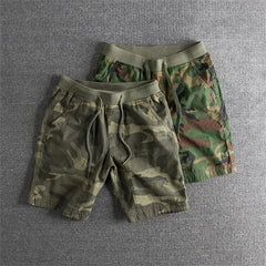 SHOWLU FASHION STORE Men Camouflage Shorts Casual Elastic Waist Comfort Loose Jogging Pants Cotton Cargo Gym Running Shorts Beach Pants