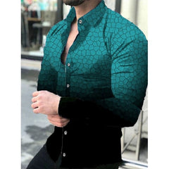 SHOWLU FASHION STORE Men's Digital Printed Button up Cardigan Men's Digital Printing Series Button Cardigan