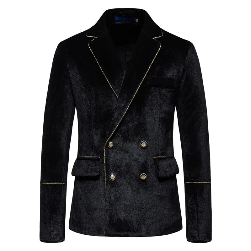 SHOWLU FASHION STORE Men's High-end Velvet Suits  Dress Jacket Party Costumes Jacket and Pants