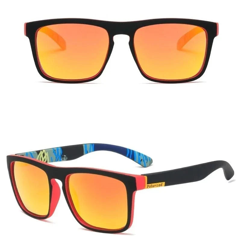 Showlu Fashion polarized square sunglasses with vintage design and UV400 protection, suitable for men and women.