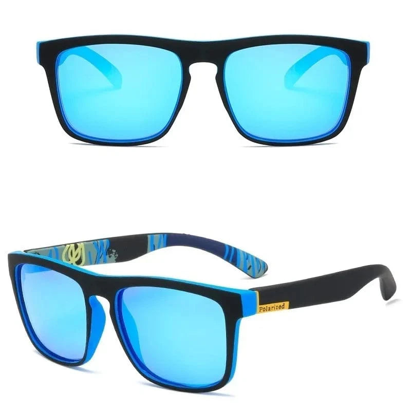 Polarized square sunglasses by LAOTING.JIANG showing vintage design, UV400 protection, and stylish frame for men and women.