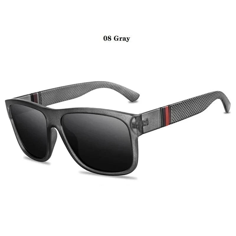Showlu Fashion Store LAOTING.JIANG polarized square sunglasses with vintage design and UV400 protection for men and women.