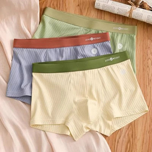  Showlu Fashion Store Mens Panties Cotton Men's Underwear Breathable Man Boxershorts Comfortable Striped Contrast Men Underpants Large Size L-6XL