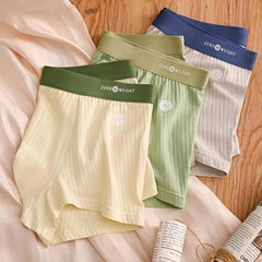  Showlu Fashion Store Mens Panties Cotton Men's Underwear Breathable Man Boxershorts Comfortable Striped Contrast Men Underpants Large Size L-6XL