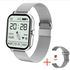 Showlu Fashion Store Mesh belt silver Customize the watch face Smart watch Women Bluetooth  New Smart Watch Men For Xiaomi Samsung Android IOS Phone Watches