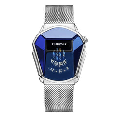  Showlu Fashion Store mesh SE Luxury Hoursly Brand Trend Cool Men's Wrist Watch Stainless Steel Technology Fashion Quartz Watch For Men 2021 Relogio Masculino