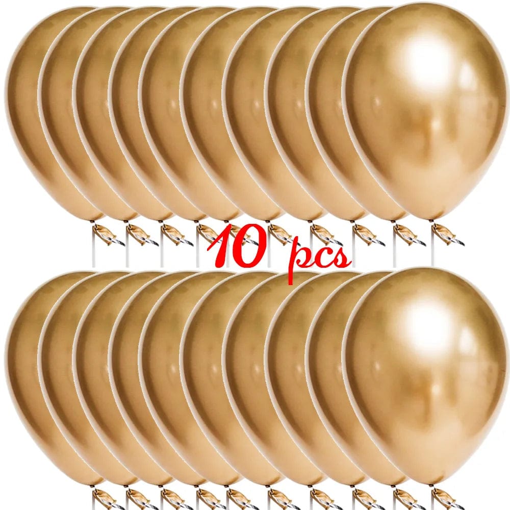 Showlu Fashion Store Metallic gold / 12inch 10/20 Star Confetti Balloons Metallic Confetti Latex Transparent Ballon Baby Shower Birthday Party Wedding Decoration Ball Globo