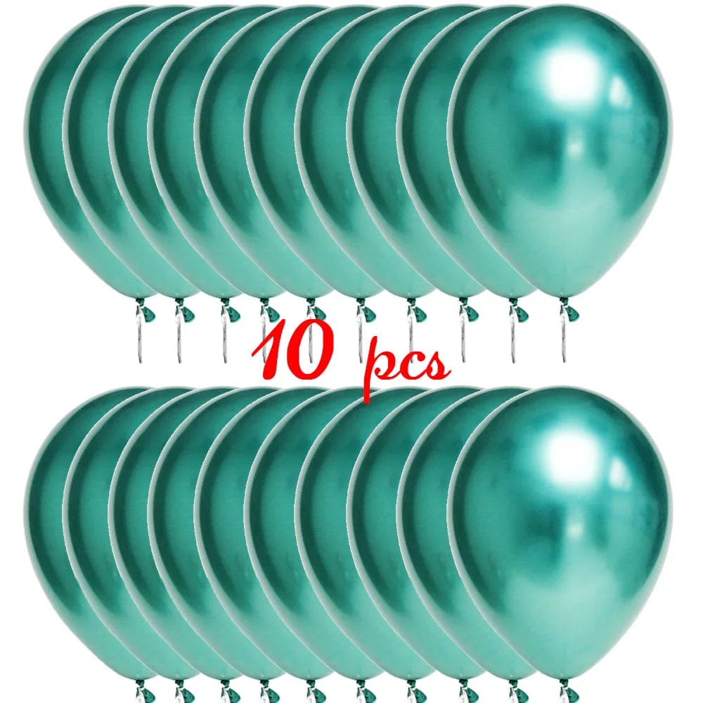 Showlu Fashion Store Metallic green / 12inch 10/20 Star Confetti Balloons Metallic Confetti Latex Transparent Ballon Baby Shower Birthday Party Wedding Decoration Ball Globo